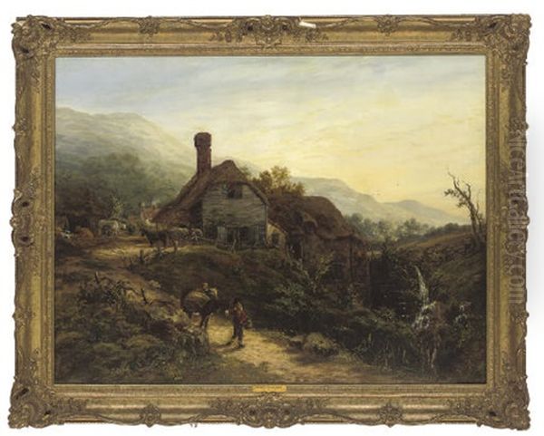 South View Of The Watermill, Ventnor, Isle Of Wight Oil Painting by Harriet Arnold