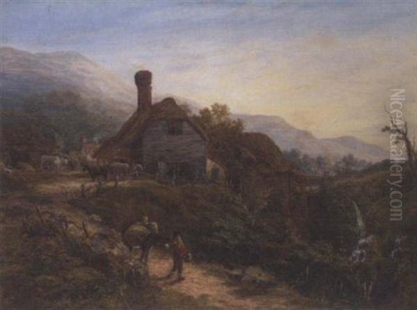 The Watermill At Ventnor, Isle Of Wight Oil Painting by Harriet Arnold