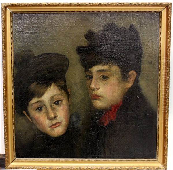 Portret Van Mies En Anna Lammen Oil Painting by Floris Arntzenius