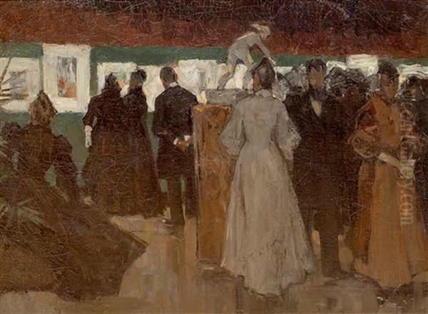 Tentoonstelling In Pulchri, Den Haag Oil Painting by Floris Arntzenius