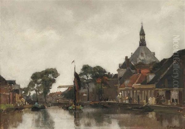 A View Of Hoorn Oil Painting by Floris Arntzenius