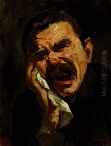 Toothache Oil Painting by Floris Arntzenius