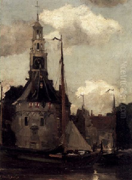 The Hoofdtoren, Hoorm Oil Painting by Floris Arntzenius