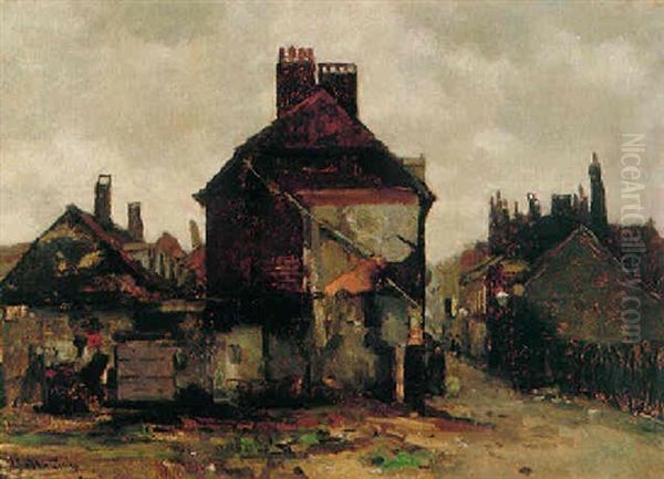 Oud-stadje Oil Painting by Floris Arntzenius