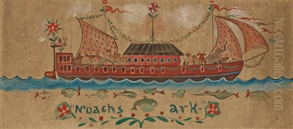 Noachs Ark (noah's Ark) Oil Painting by Ivar Arosenius