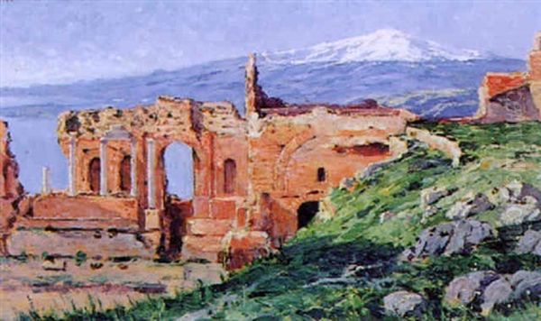 Taormina Auf Sizilien Oil Painting by Carl Arp