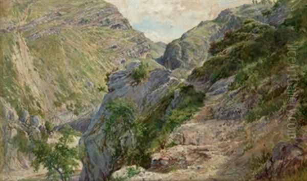 Paisaje Montanoso Oil Painting by Ricardo Arredondo Calmache