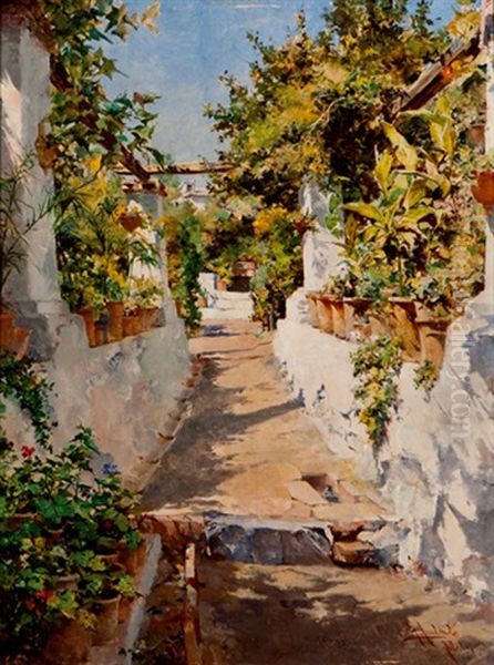 Terraza Cirragalera Oil Painting by Ricardo Arredondo Calmache