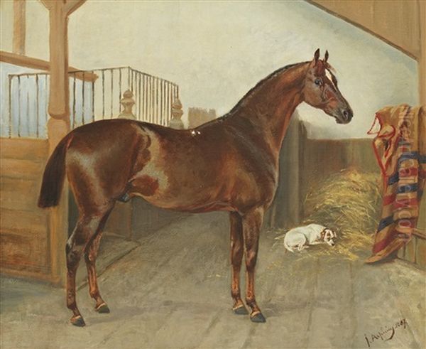 Portratt Af Gallus Oil Painting by Johan Georg Arsenius