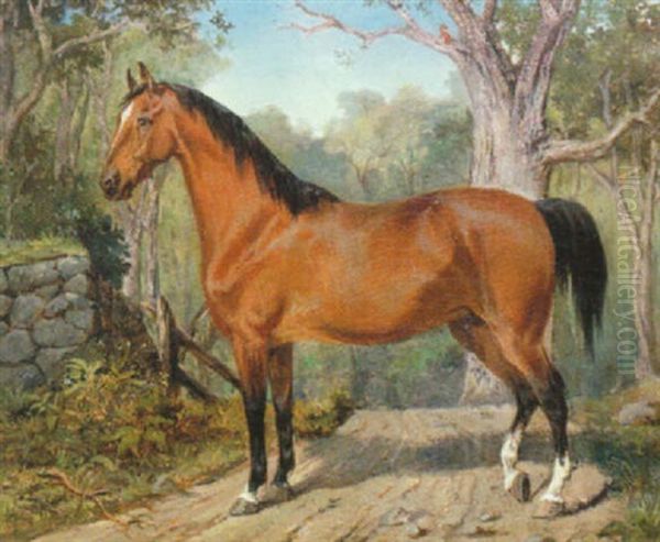 Hastportratt Oil Painting by Johan Georg Arsenius