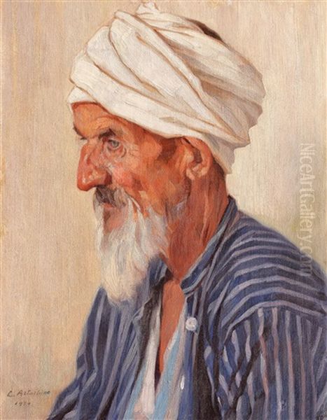 Profil De Turc Oil Painting by Constantin Artachino