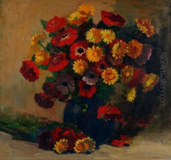 Blumenstillleben Oil Painting by Constantin Artachino