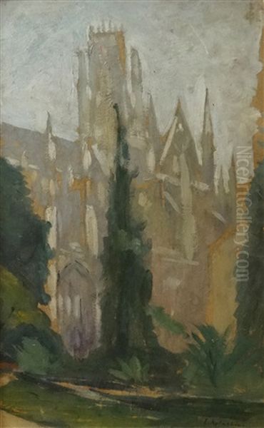 Cathedral Oil Painting by Constantin Artachino