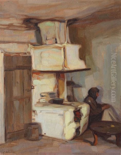 Stove Oil Painting by Constantin Artachino