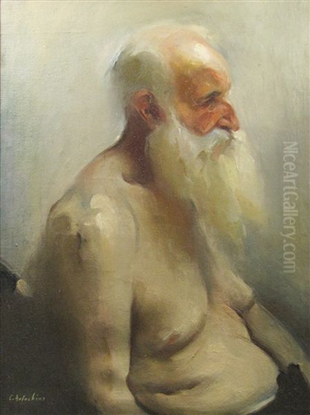 Old Man Oil Painting by Constantin Artachino