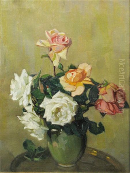 Roses Oil Painting by Constantin Artachino