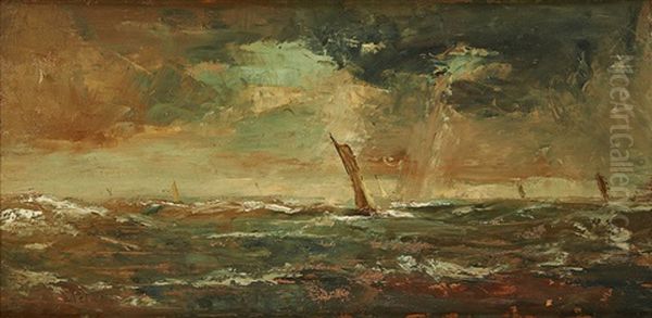 Regate Oil Painting by Louis Artan De Saint-Martin