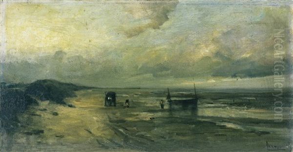 Strandgezicht Oil Painting by Louis Artan De Saint-Martin