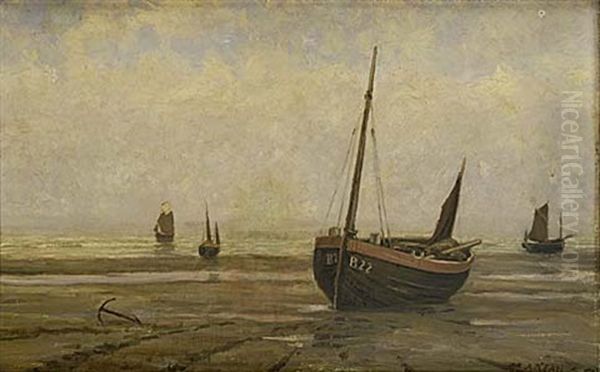 Batar Pa Strand Oil Painting by Louis Artan De Saint-Martin