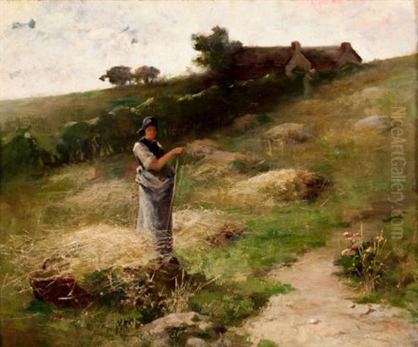 The Hay Gatherer Oil Painting by Charles John Arter