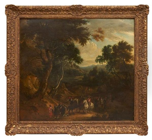 Cavaliers Sur Un Chemin Oil Painting by Jacques d' Arthois