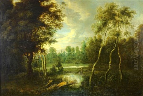 Landscape With Marshes Oil Painting by Jacques d' Arthois