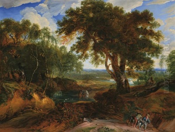 Der Wald Von Soignes Oil Painting by Jacques d' Arthois