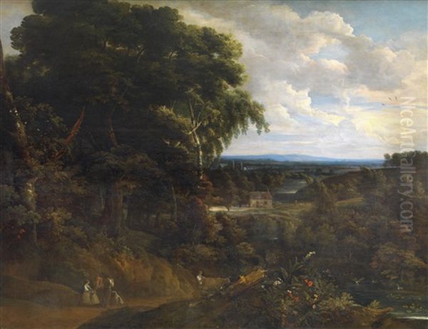 Eine Weite Bewaldete Landschaft Oil Painting by Jacques d' Arthois