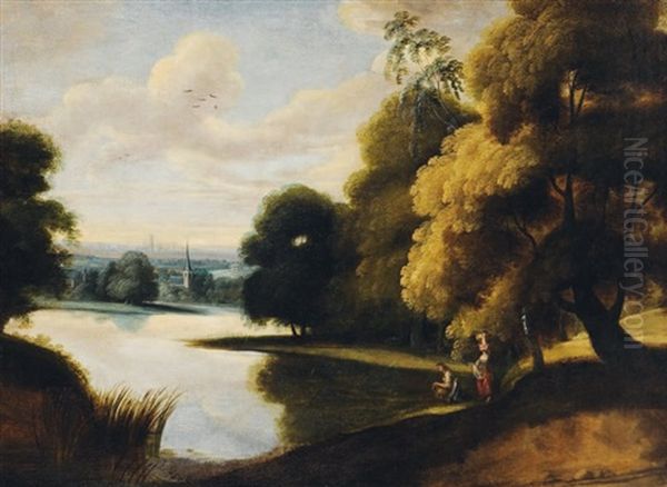 Vue Panoramique (bruxelles?) Oil Painting by Jacques d' Arthois