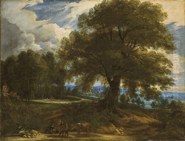 Paysage Avec Des Bergers Oil Painting by Jacques d' Arthois