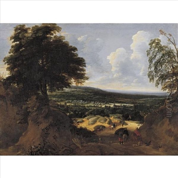 Landscape In Brabant Oil Painting by Jacques d' Arthois