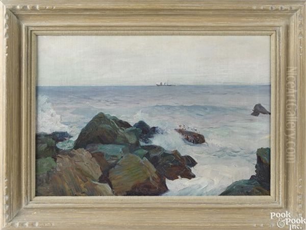 Coastal Scene Oil Painting by Stanley Massey Arthurs