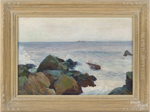 Coastal Scene Oil Painting by Stanley Massey Arthurs