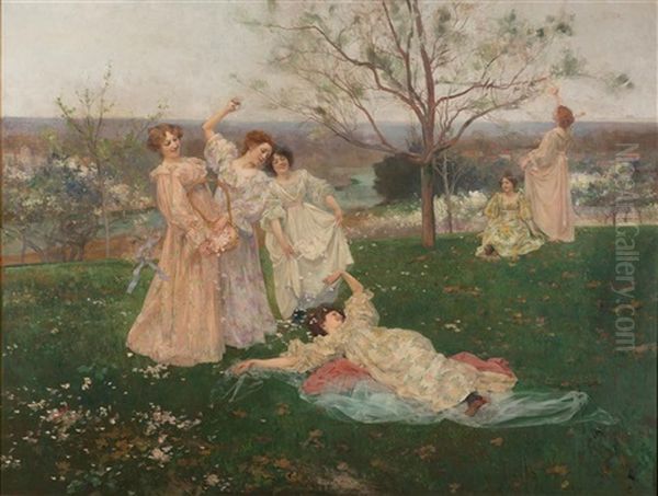 Fleurs De Printemps Oil Painting by Albert Emile Artigue