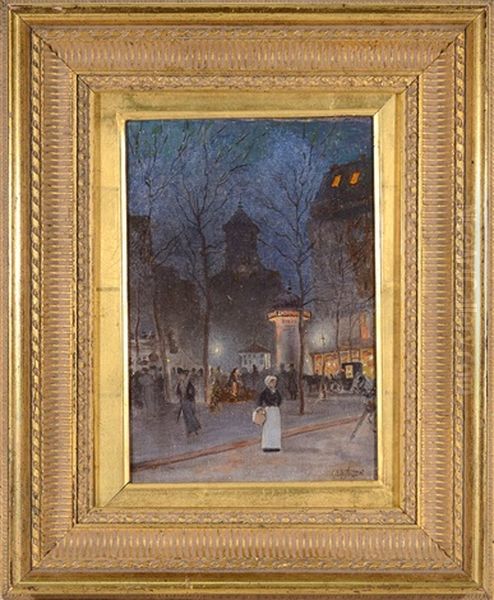 Square Rictus, Paris Oil Painting by Louise Arton