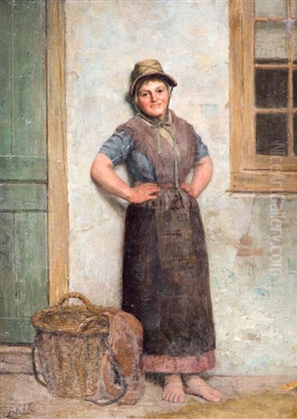 The Proud Fisherman's Wife Oil Painting by David Adolf Constant Artz