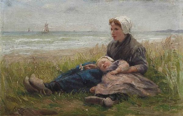 Dozing Off In The Dunes Oil Painting by David Adolf Constant Artz