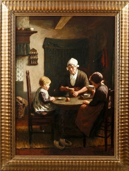 Das Abendbrot Oil Painting by David Adolf Constant Artz