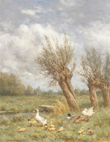 Eendjes Oil Painting by David Adolph Constant Artz