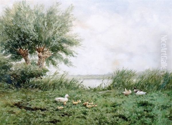 Ducks And Ducklings by David Adolph Constant Artz