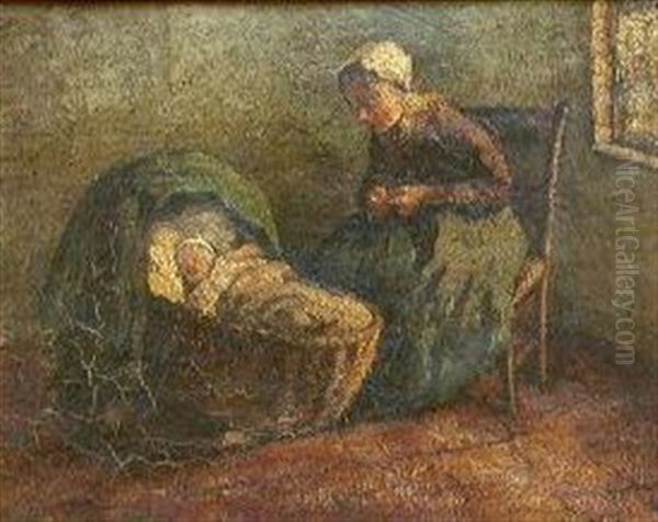 Mother And Child Oil Painting by David Adolph Constant Artz