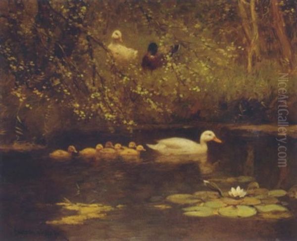 First Swim by David Adolph Constant Artz