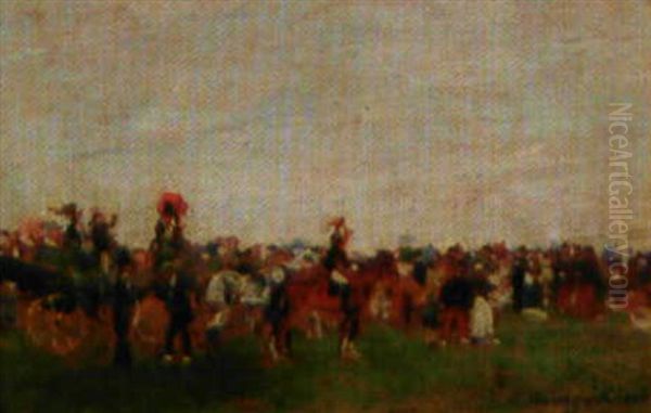 La Parade Oil Painting by Louis Raoul Arus