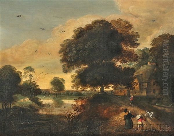 Landscape With Figures Oil Painting by Pieter Jansz van Asch