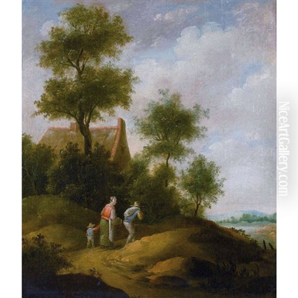 Landschaft Mit Bauernfamilie Oil Painting by Pieter Jansz van Asch