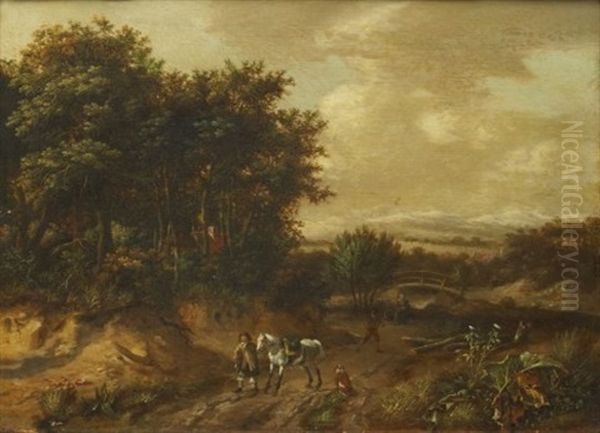 Ryttare I Landskap Oil Painting by Pieter Jansz van Asch