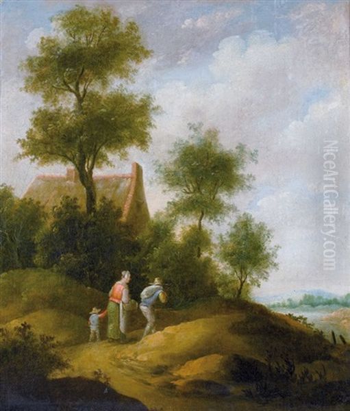 Landschaft Mit Bauernfamilie Oil Painting by Pieter Jansz van Asch