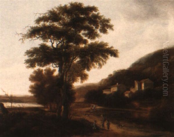 Landscape With Travellers Oil Painting by Pieter Jansz van Asch