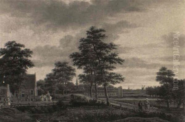 Landschaft In Der Umgebung Von Rotterdam Oil Painting by Pieter Jansz van Asch