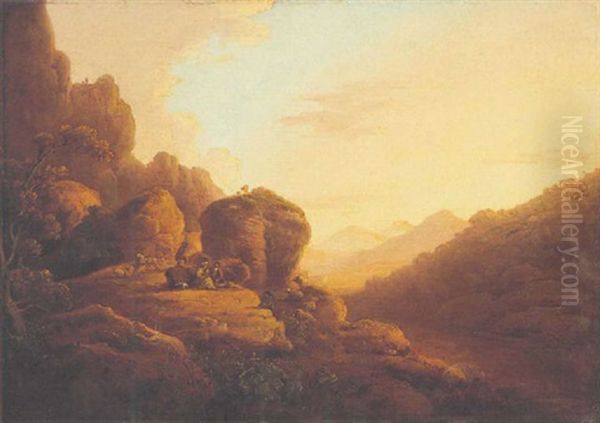 The Scalp In The County Of Wicklow, On The Estate Of Lord Powerscourt Oil Painting by William Ashford